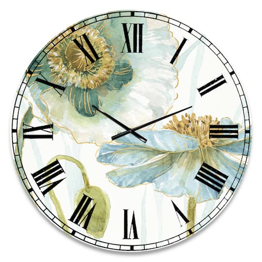 Designart 'My Greenhouse Cottage Flowers Ii Traditional Wall Clock